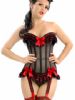 Red Bow Black Boning Corsets Dress